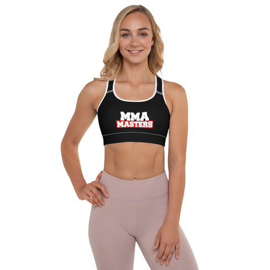 MMA MASTERS Black Padded Sports Bra