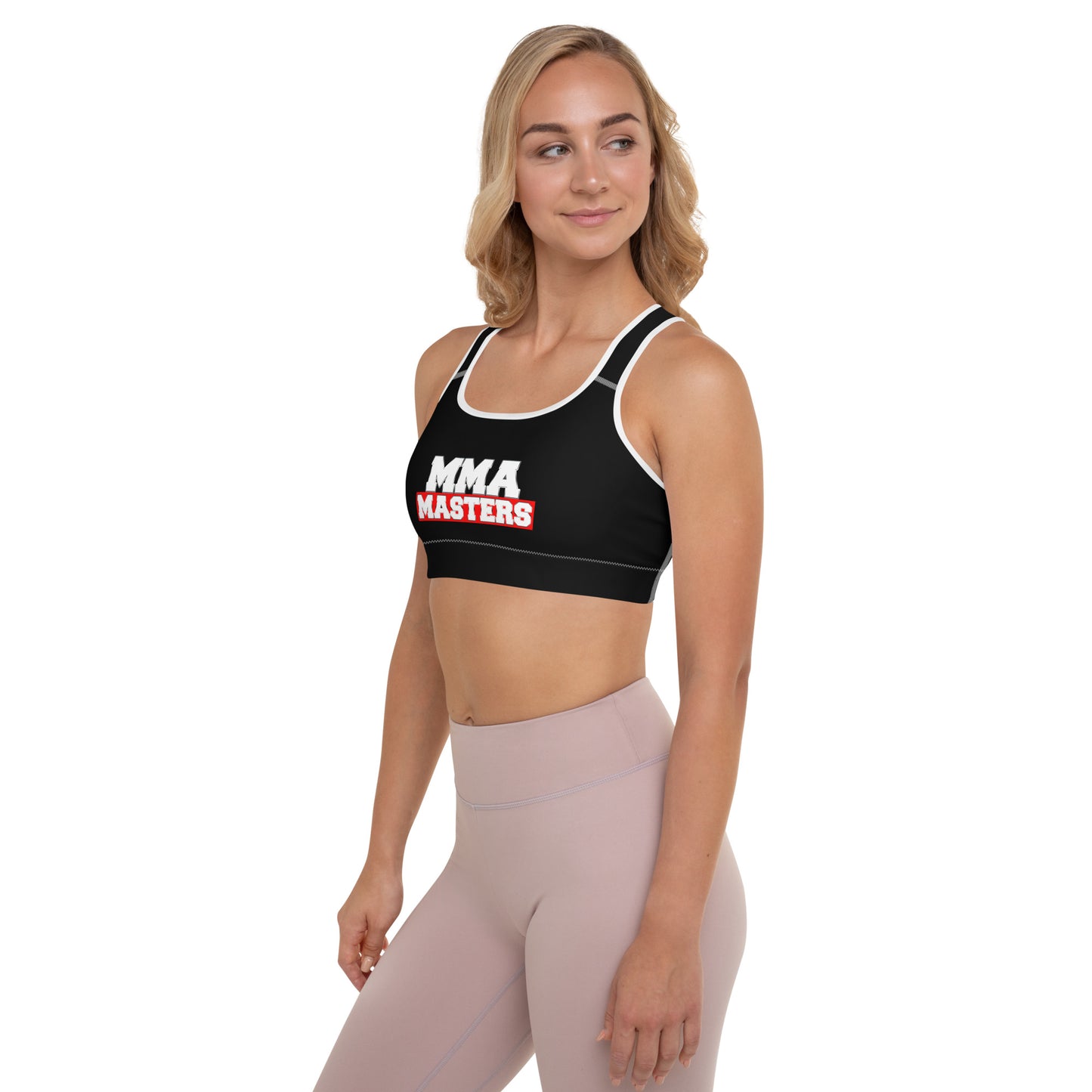 MMA MASTERS Black Padded Sports Bra