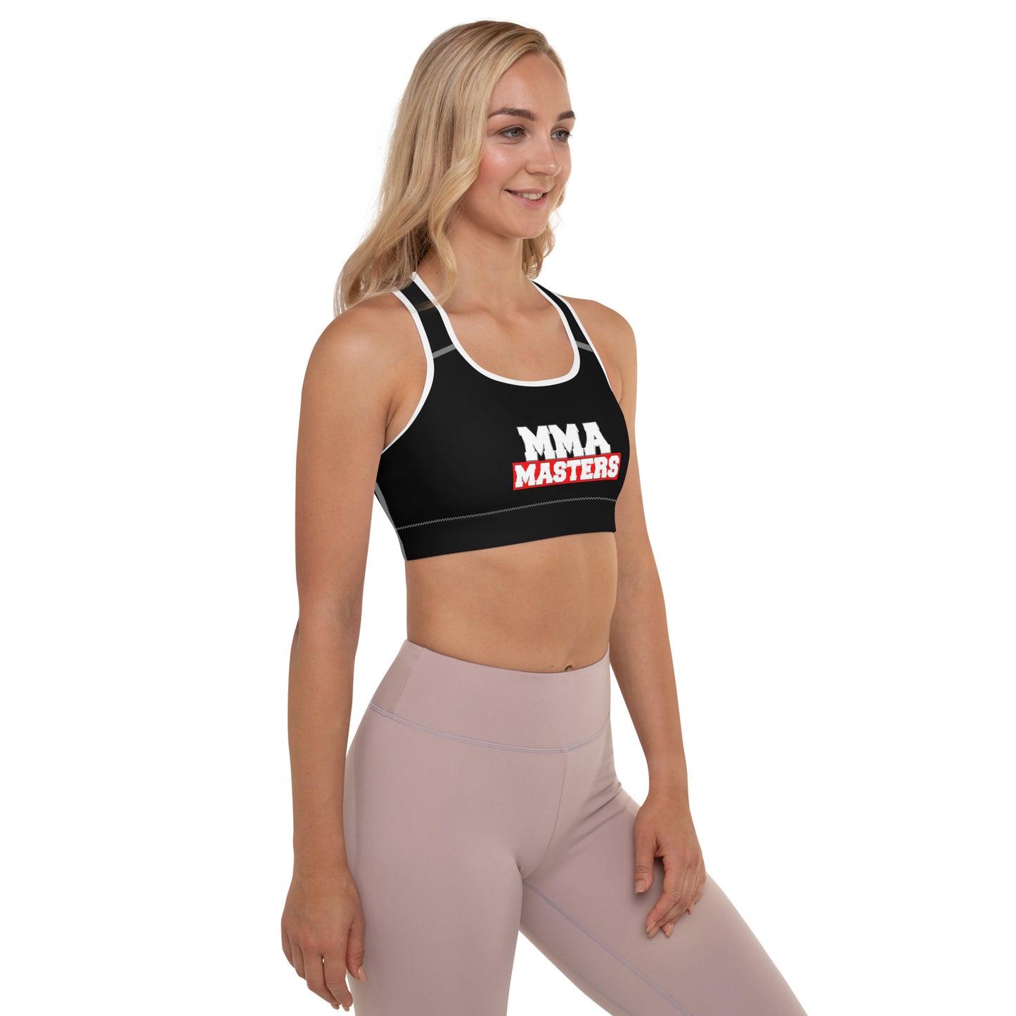 MMA MASTERS Black Padded Sports Bra